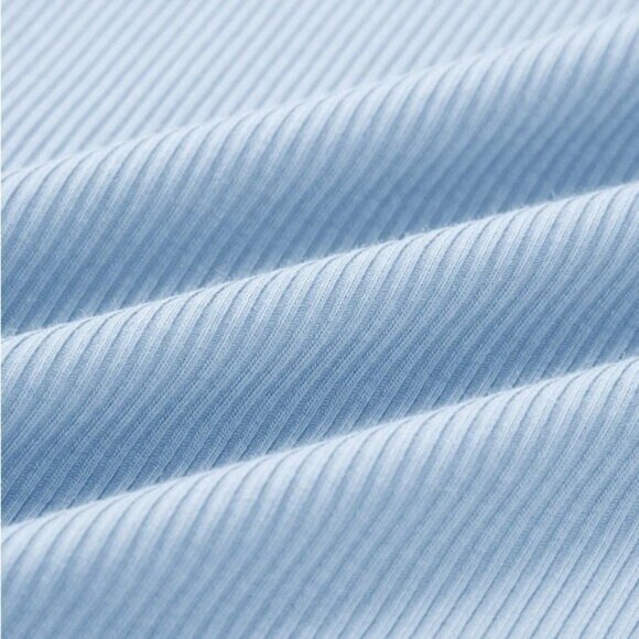 NEW OGL Move Size M Plantive Elf Brami Mini Dress With Shorts Baby Blue Ribbed - Picture 7 of 17